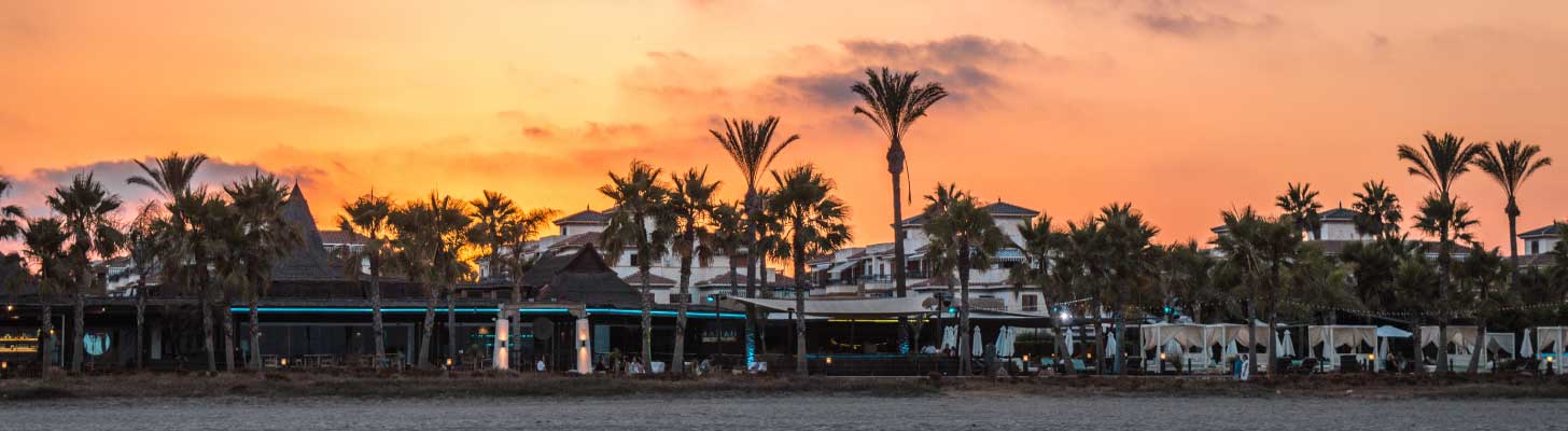 Sunset at the beach in Vera, Costa de Almeria