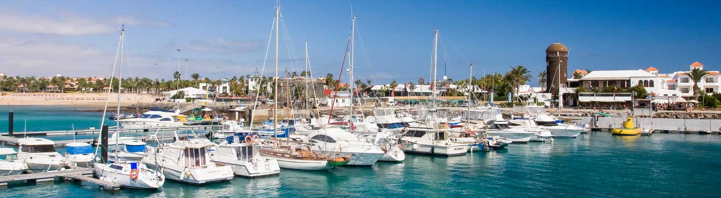 Boats in the harbour at Caleta de Fuste, Fuerteventura