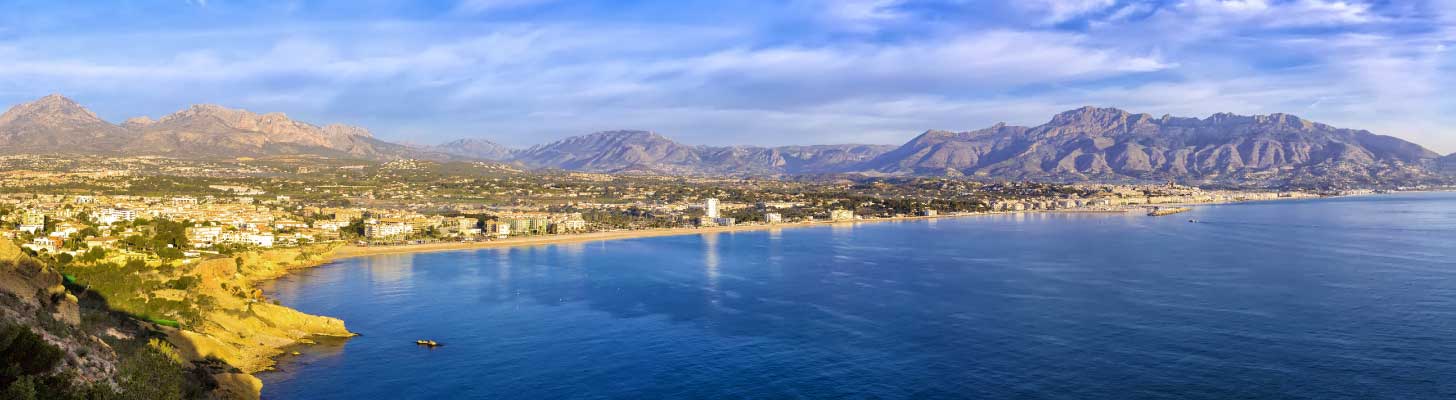 Sunrise over Altea bay in Costa Blanca