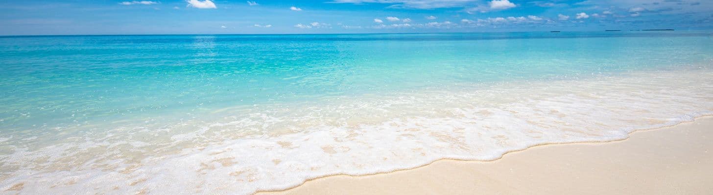 Turquoise waters & white sandy beach