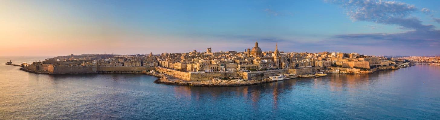 Aerial view of Valletta, Malta