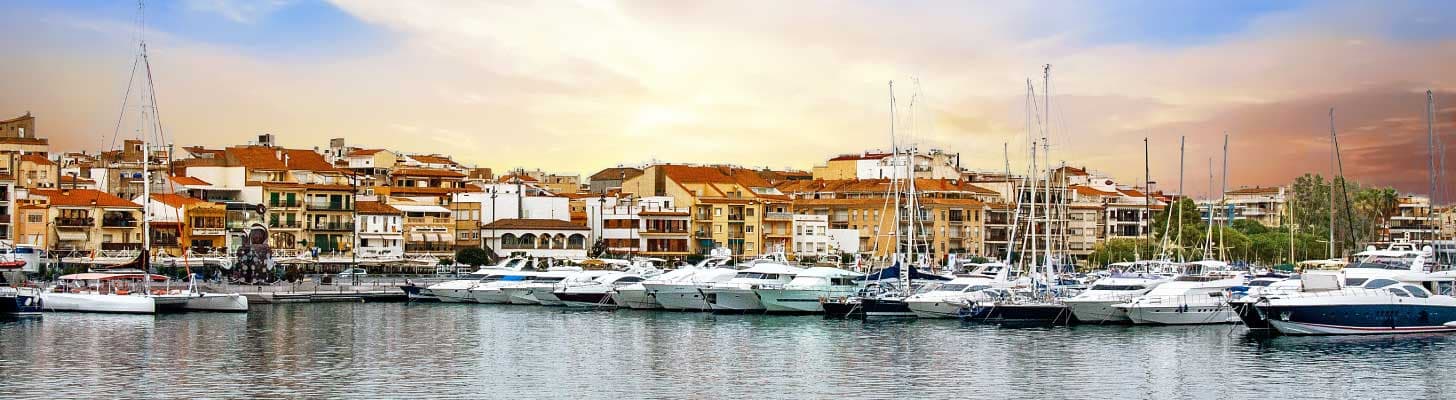 Boats moored at Cambrils in Costa Dorada